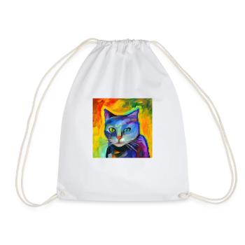 Portrait fantastique d’un chat - Sac de sport léger - blanc - Devant