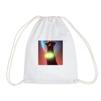 The Universe Dog - Drawstring Bag - white - Front