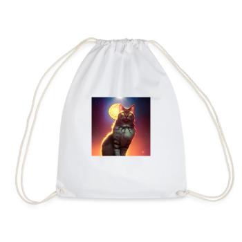 The Universe Cat - Drawstring Bag - white - Front