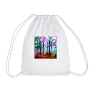 Aquarelle forêt nature - Sac de sport léger - blanc - Devant