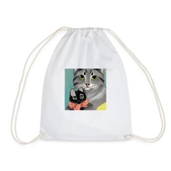 Mutter von Katzen - Turnbeutel - Weiß - Vorne