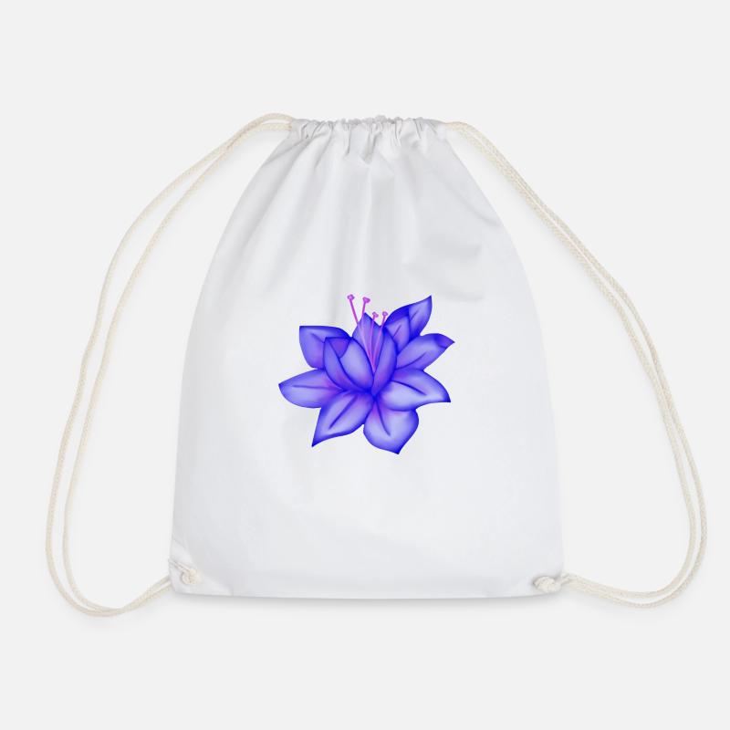 Flowers - Drawstring Bag - white