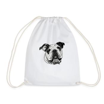 Bulldog français chien anglais 5 - Sac de sport léger - blanc - Devant