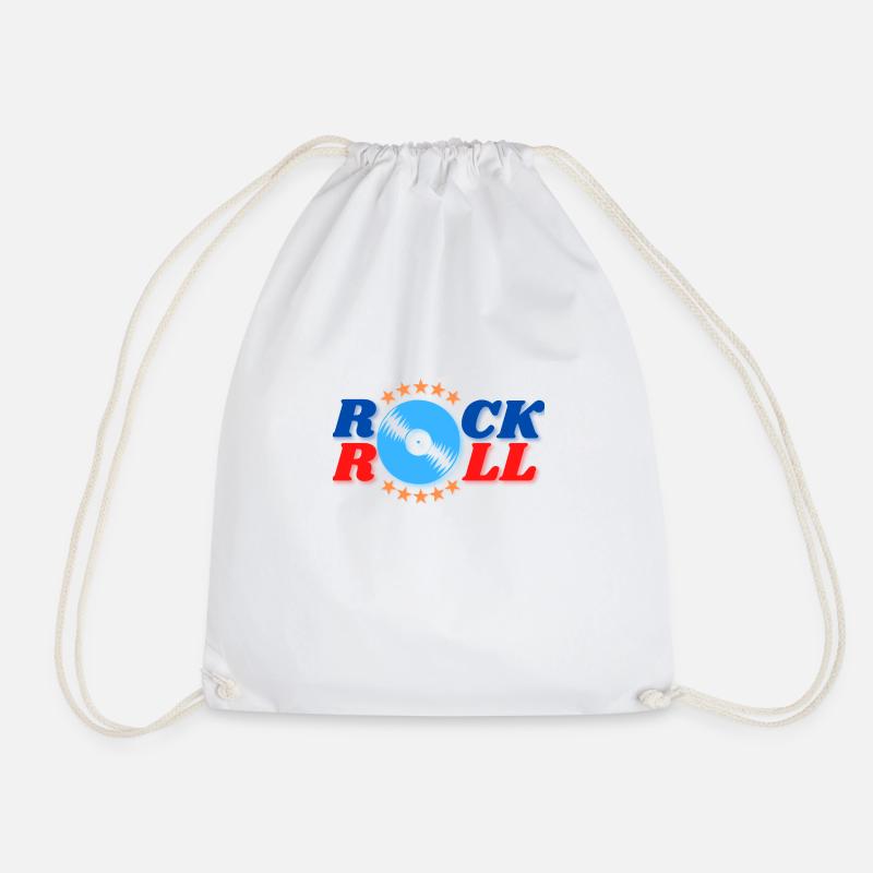 ROCK 'N' ROLL DISCO - Drawstring Bag - white