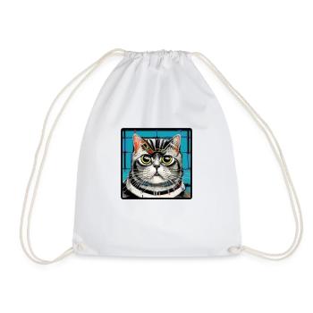 CooleKatze 4 - Turnbeutel - Weiß - Vorne