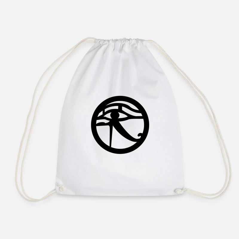 Eye Oudja - Drawstring Bag - white
