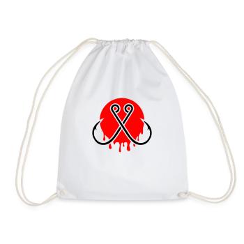 I love fishing - Anglergeschenk - Japan Style - Turnbeutel - Weiß - Vorne