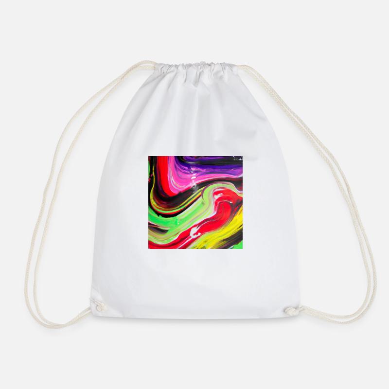 Schönes Weiches Acrylgemälde - Turnbeutel - Weiß
