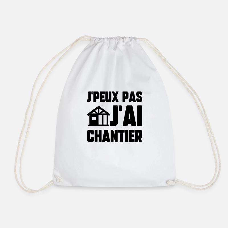 J’peux pas j’ai chantier - Sac de sport léger - blanc