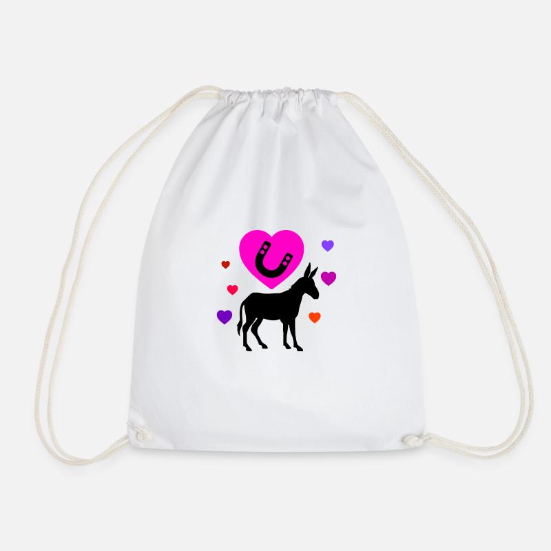 Donkey - Drawstring Bag - white
