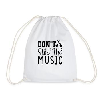 Don ́t Stop the Music - Drawstring Bag - white - Front
