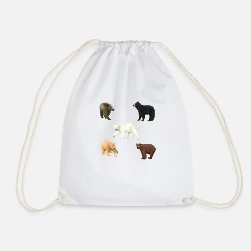 Bears - Drawstring Bag - white