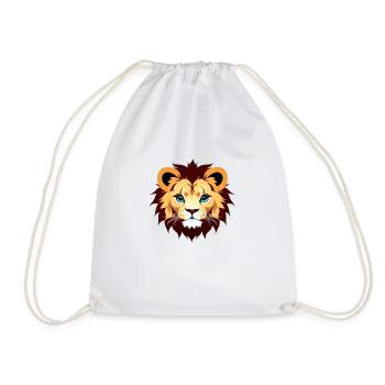 Royal Cartoon Lion Lions Comic 3 - Drawstring Bag - white - Front