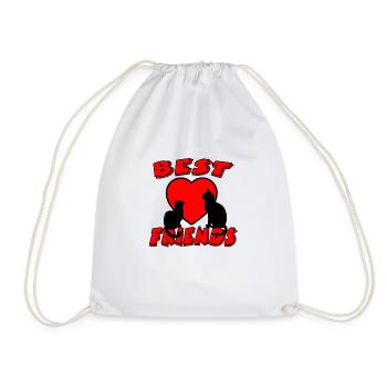 feline - Drawstring Bag - white - Front