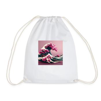 Tsunami Florale - Sac de sport léger - blanc - Devant