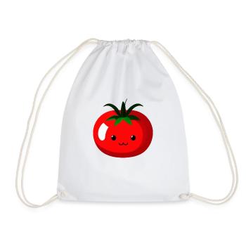 Tomato Comic Tomato Sweet Cartoon 4 - Drawstring Bag - white - Front