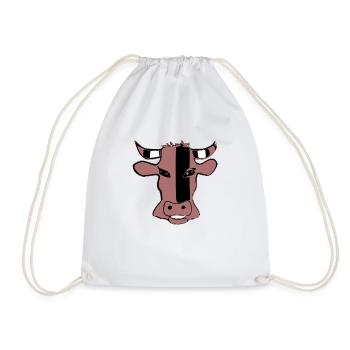 Tête de vache stylisée - Sac de sport léger - blanc - Devant