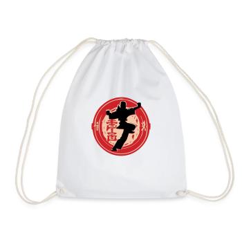 Shaolin Karate Judo Jiujitsu Aikido Master - Drawstring Bag - white - Front