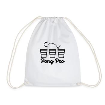 Pong Pro - Drawstring Bag - white - Front