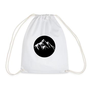 Berge Mountains - Drawstring Bag - white - Front