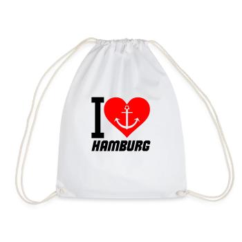 i love hamburg - Turnbeutel - Weiß - Vorne