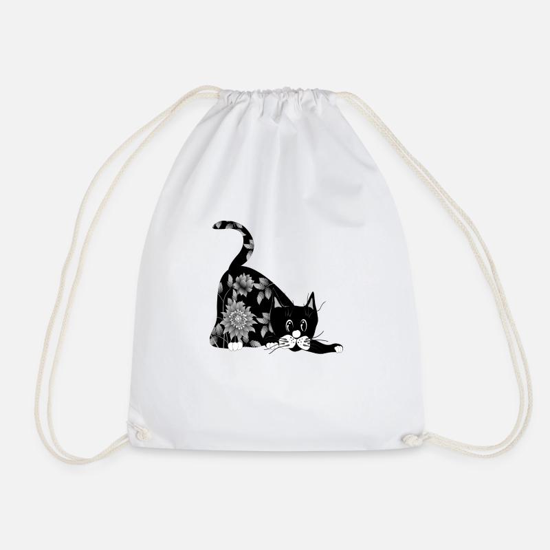 Katze - Turnbeutel - Weiß