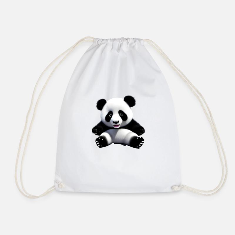 Baby-Panda - Turnbeutel - Weiß