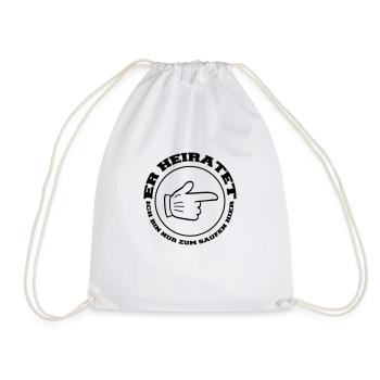 Il va se marier, je suis juste là pour boire! - Sac de sport léger - blanc - Devant