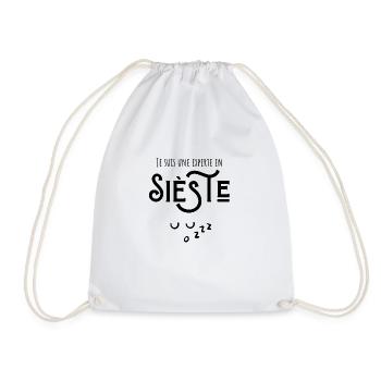 Je suis une experte en sièste - Sac de sport léger - blanc - Devant