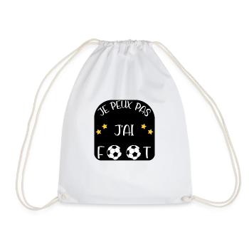 J'peux pas, j'ai foot ! - Sac de sport léger - blanc - Devant