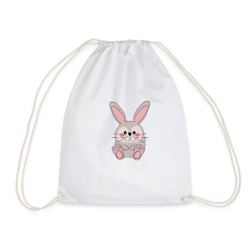 Hase - Turnbeutel - Weiß - Vorne