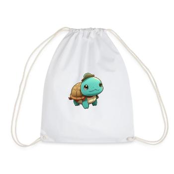 Doki la petite tortue - Sac de sport léger - blanc - Devant