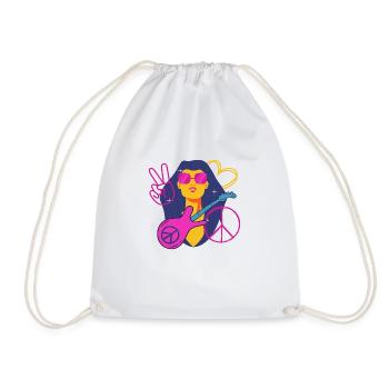 Hippy - Drawstring Bag - white - Front