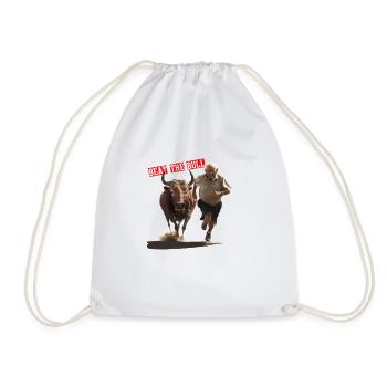 Pensioner Taurus Beat the Bull Gift - Drawstring Bag - white - Front