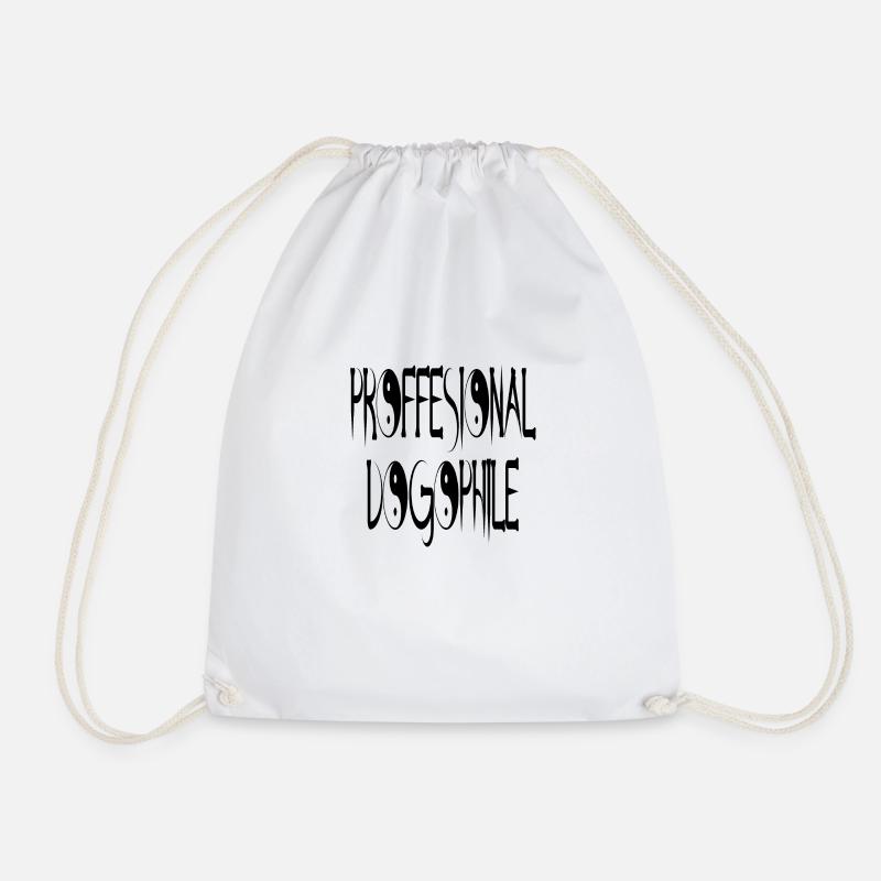 Professional dogophile - Drawstring Bag - white