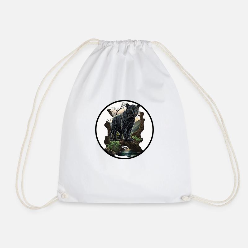 Panthère noire - Sac de sport léger - blanc