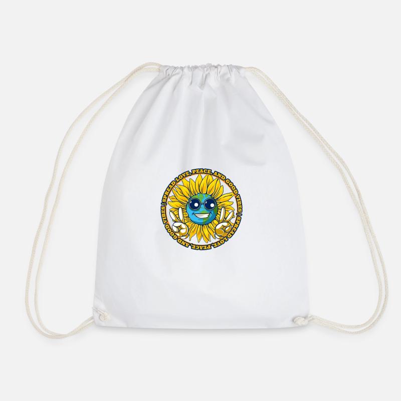 Hippy - Drawstring Bag - white