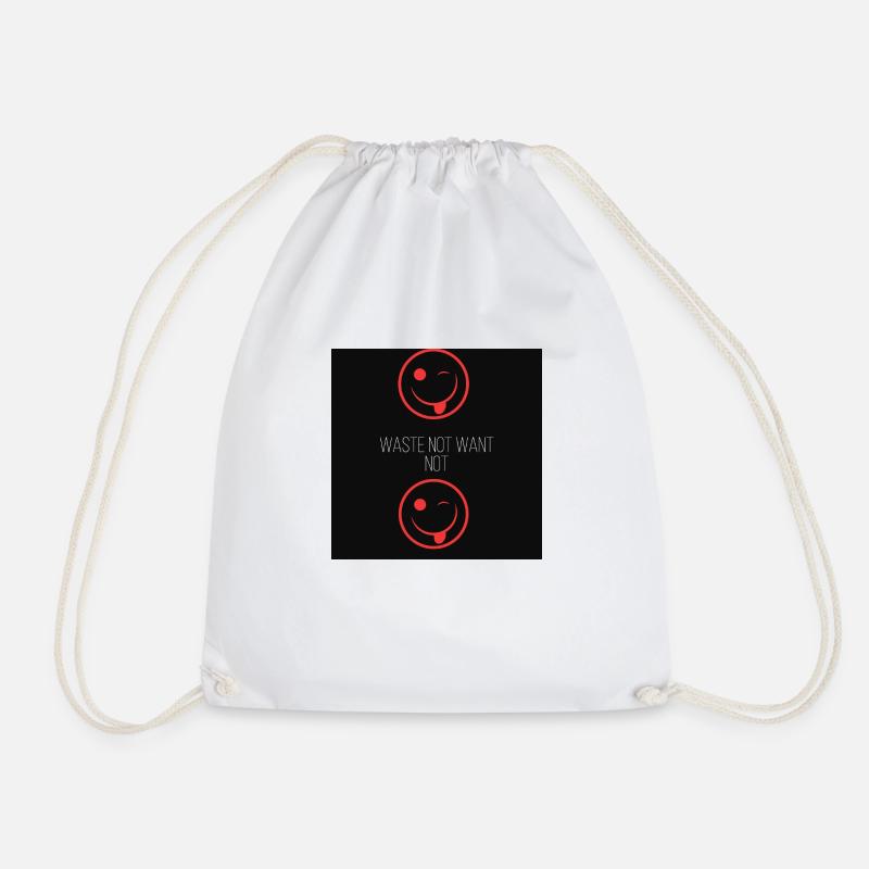 Save And Be Happy - Drawstring Bag - white