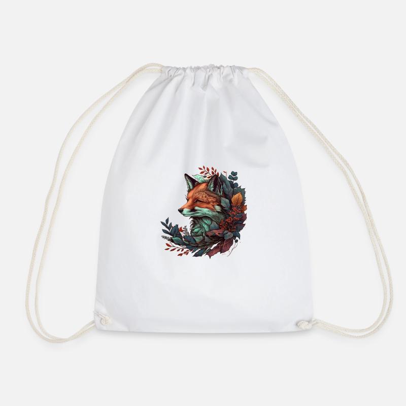 Fuchs Tattoo Geschenk - Turnbeutel - Weiß
