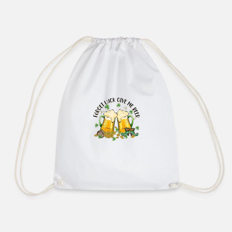 BEER - Drawstring Bag - white