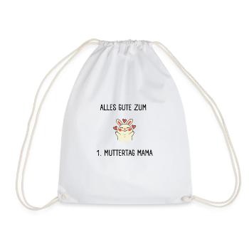 1. Muttertag - Muttertagsgeschenk - Turnbeutel - Weiß - Vorne
