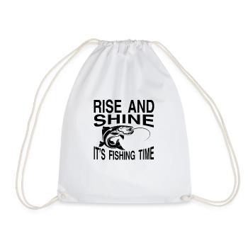 Rise and Shine it´s Fishing Time - Turnbeutel - Weiß - Vorne