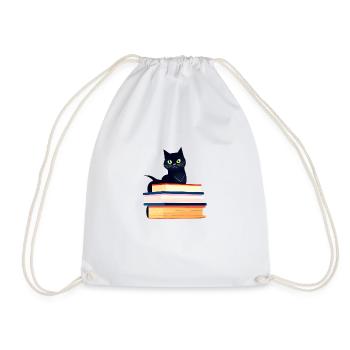 Livres pour chats Chat Lecture Livre Chaton domestique Chaton - Sac de sport léger - blanc - Devant