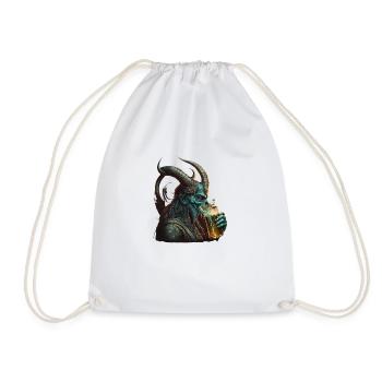 Démon cool avec de la bière - Sac de sport léger - blanc - Devant
