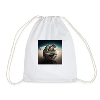 Landscape of the World n°1 - Drawstring Bag - white - Front