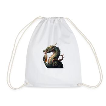 Dangereux dragon chinois et sa bière - Sac de sport léger - blanc - Devant
