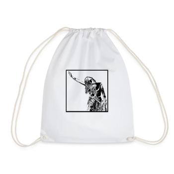 Woman in the form of music - Drawstring Bag - white - Front