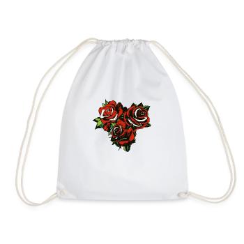 rose fleur feuille groupe 2003 A - Sac de sport léger - blanc - Devant