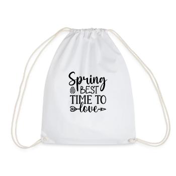 Spring best time to love - Turnbeutel - Weiß - Vorne