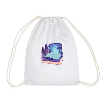 Reading Gift Book Readers Book Lovers Books - Drawstring Bag - white - Front